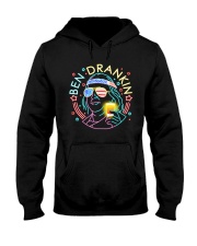 80s retro Ben Franklin drinking beer Hooded Sweatshirt tile