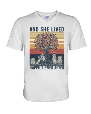 And She Lived Happily Ever After V-Neck T-Shirt tile