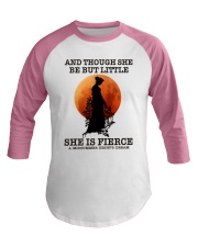 And though she be but little She is fierce Baseball Tee tile