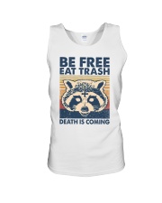 Eat Trash Death is Coming Unisex Tank tile