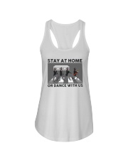 Stay at home or dance with us Ladies Flowy Tank tile