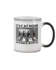 Stay at home or dance with us Color Changing Mug tile