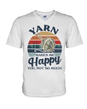 Yarn Makes Me Happy V-Neck T-Shirt tile