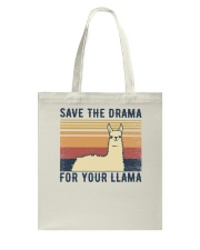 Retro vintage Save the drama for your llama Tote Bag tile