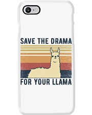 Retro vintage Save the drama for your llama Phone Case tile