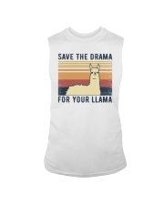 Retro vintage Save the drama for your llama Sleeveless Tee tile