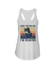 Cat Don't Bother Me I'm Reading Summer Vintage Ladies Flowy Tank tile