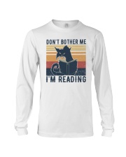 Cat Don't Bother Me I'm Reading Summer Vintage Long Sleeve Tee tile
