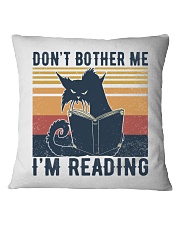 Cat Don't Bother Me I'm Reading Summer Vintage Square Pillowcase tile