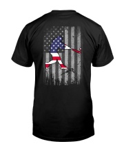 Baseball US Flag Back Classic T-Shirt back