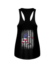 Baseball US Flag Back Ladies Flowy Tank tile