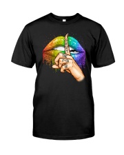 Womens LGBT Lips Classic T-Shirt front