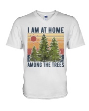 I Am At Home Among Trees V-Neck T-Shirt tile