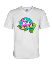 LGBT Rose V-Neck T-Shirt tile