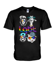 Animal Funny LGBT Pride Gift V-Neck T-Shirt tile