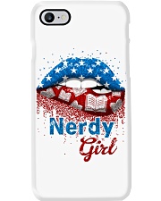 Nerdy Girl American Lips Phone Case tile