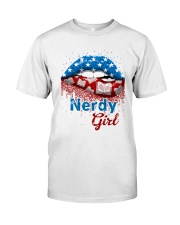 Nerdy Girl American Lips Classic T-Shirt front