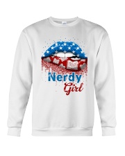 Nerdy Girl American Lips Crewneck Sweatshirt tile