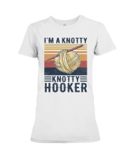 I'm a knotty knotty hooker Premium Fit Ladies Tee tile