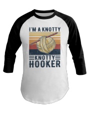 I'm a knotty knotty hooker Baseball Tee tile