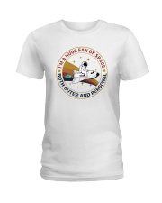 I'm a huge fan of space Both outer and personal Ladies T-Shirt tile