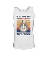 Play like the maiden Love like the mother Think Unisex Tank tile