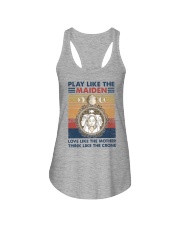 Play like the maiden Love like the mother Think Ladies Flowy Tank tile