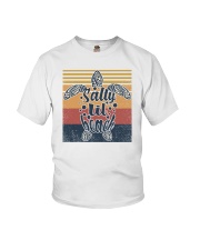Retro Turtle Salty Lil' beach Youth T-Shirt tile