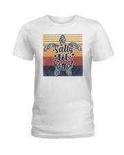 Retro Turtle Salty Lil' beach Ladies T-Shirt tile