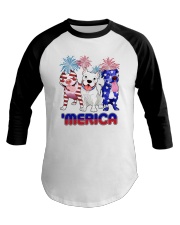 American Pitbull Merica Baseball Tee tile
