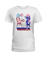 American Pitbull Merica Ladies T-Shirt tile