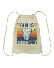 Gin is liquid sanity Drawstring Bag tile