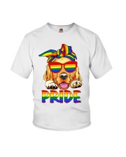 Pride LGBT Gay Be Lesbian Golden Retriever Funny Youth T-Shirt tile