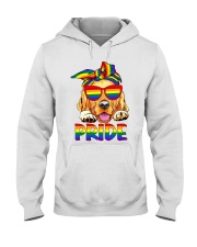 Pride LGBT Gay Be Lesbian Golden Retriever Funny Hooded Sweatshirt tile