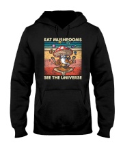 Eat Mushrooms See The Universe Hooded Sweatshirt tile