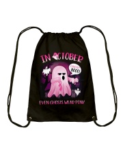 In October Even Ghosts Wear Pink Drawstring Bag tile