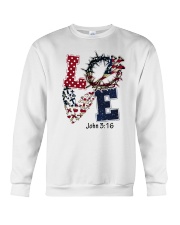 America Flag 4th Of July Love Jesus John 3:16 Crewneck Sweatshirt tile