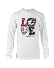 America Flag 4th Of July Love Jesus John 3:16 Long Sleeve Tee tile