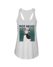 Black Gardener Pot Head Ladies Flowy Tank tile