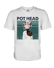 Black Gardener Pot Head V-Neck T-Shirt tile