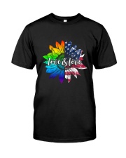 Love Is Love Gay Pride LGBT Rainbow Flag Premium Fit Mens Tee tile