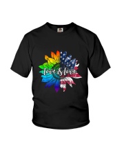Love Is Love Gay Pride LGBT Rainbow Flag Youth T-Shirt tile