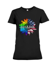 Love Is Love Gay Pride LGBT Rainbow Flag Premium Fit Ladies Tee tile