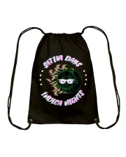 Sativa day indica nights Drawstring Bag tile