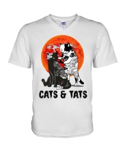 Cats and Tats V-Neck T-Shirt tile