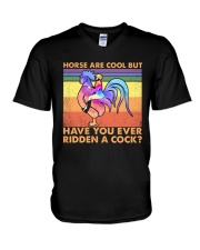LGBTQ Pride Have You Ever Ridden A Cock V-Neck T-Shirt tile