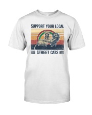 Raccoon Opossum Support Your Local Street Cats Classic T-Shirt front
