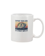 Raccoon Opossum Support Your Local Street Cats Mug tile