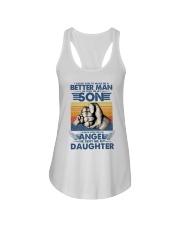 I asked god to make me a better man Ladies Flowy Tank tile