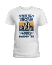 I asked god to make me a better man Ladies T-Shirt tile